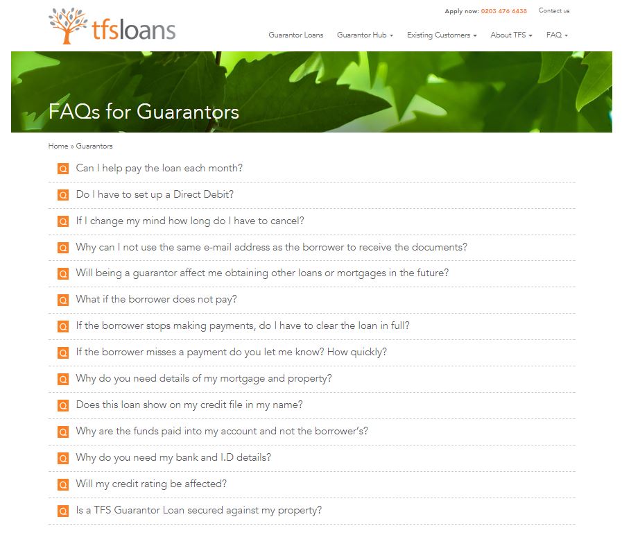 FAQ for guarantors 