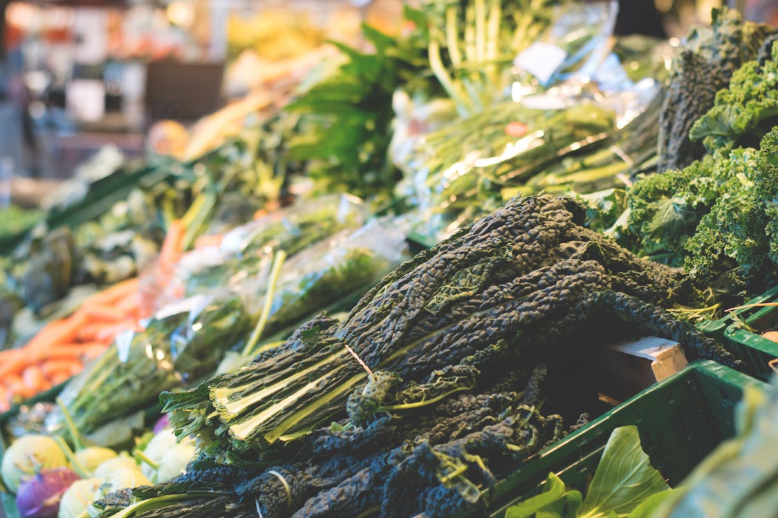 vegetables on display 