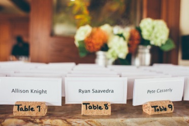 Using corks as a name place holders for events