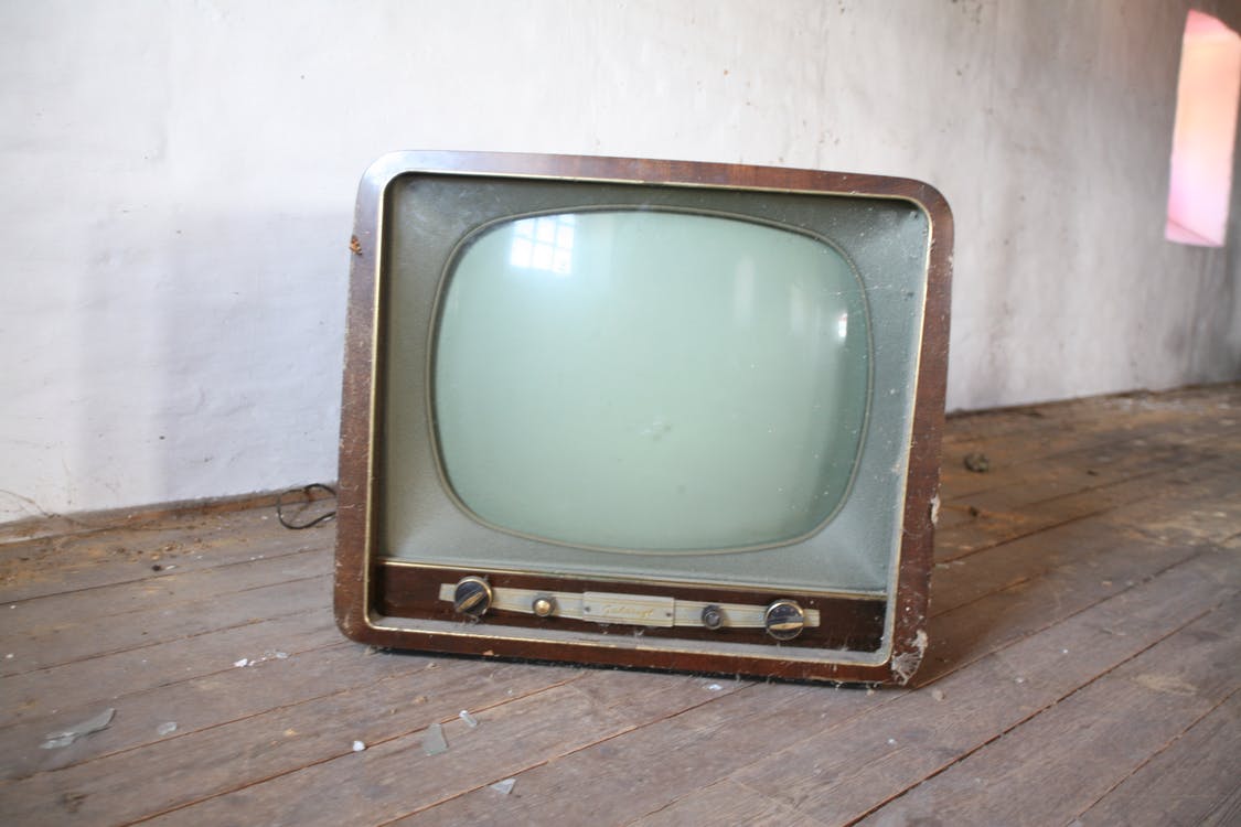 old television in a room