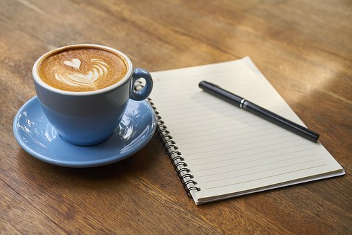 coffee and notebook