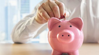 Piggy Bank Shiny Pink Clay