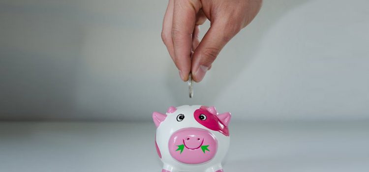 Piggy Bank - Pink and White Clay